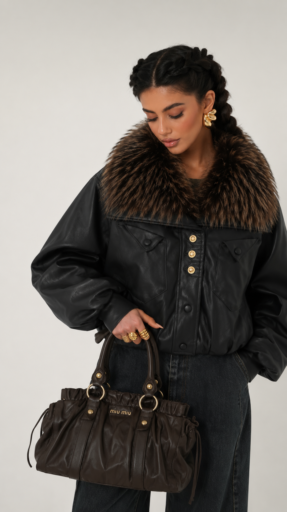 Oversize-Jacke mit Kragen
