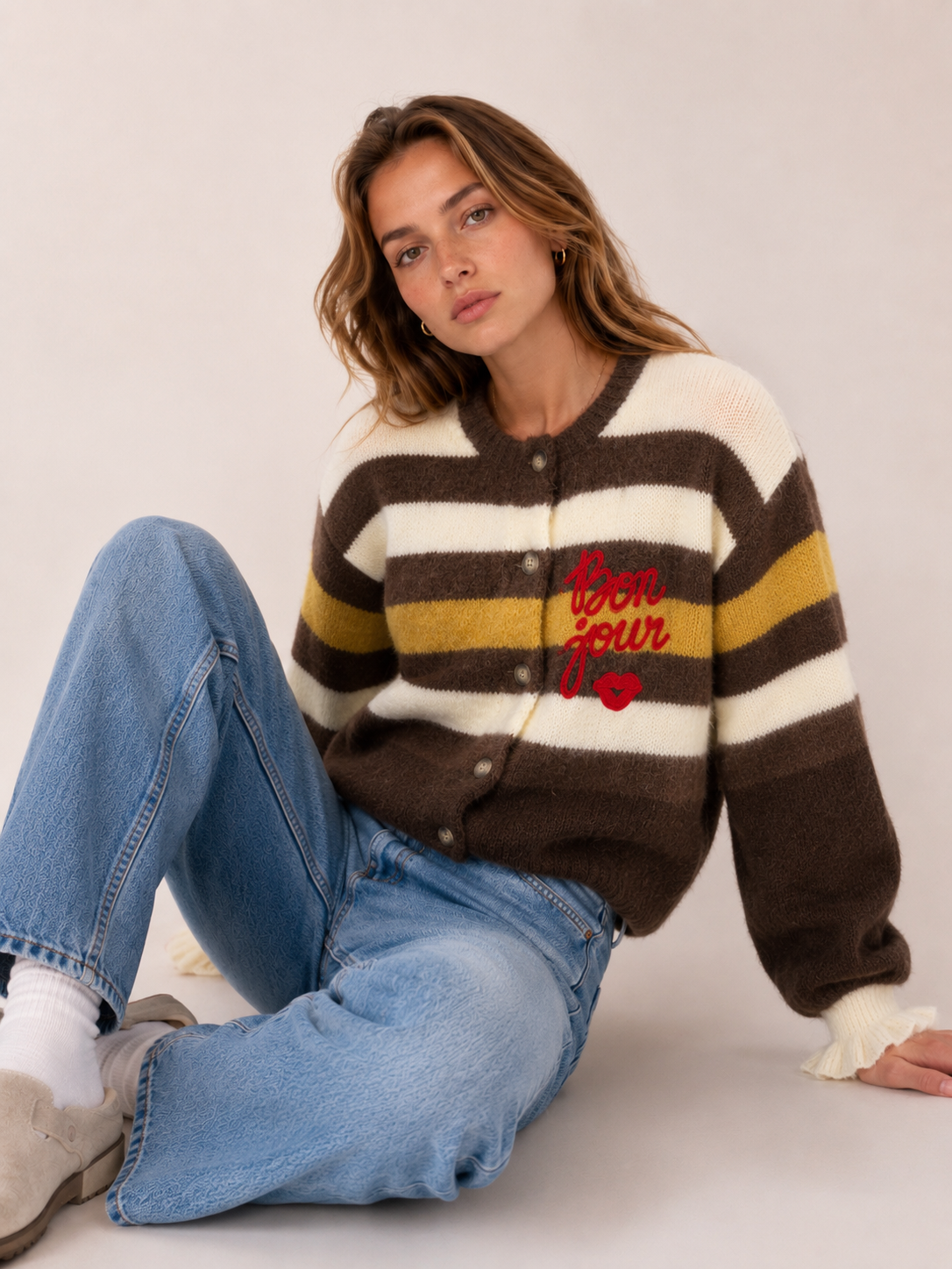 Oversize Cardigan bis Hüfte