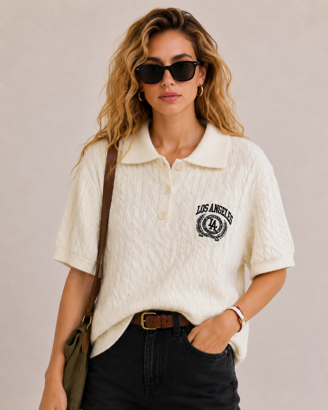 Kurzer Polo-Pullover