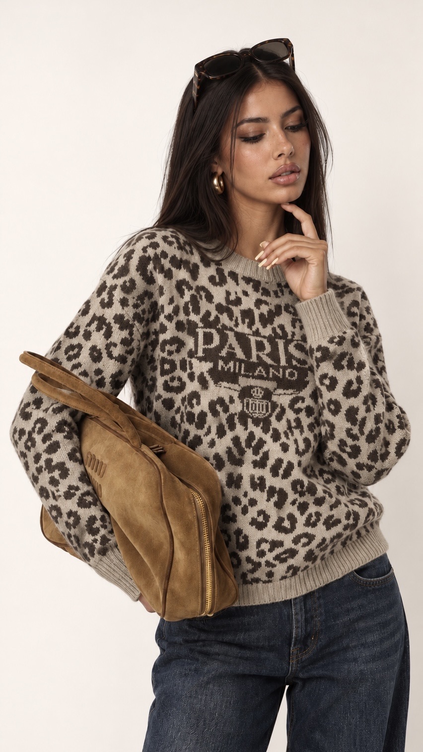 Pullover mit Tierprint