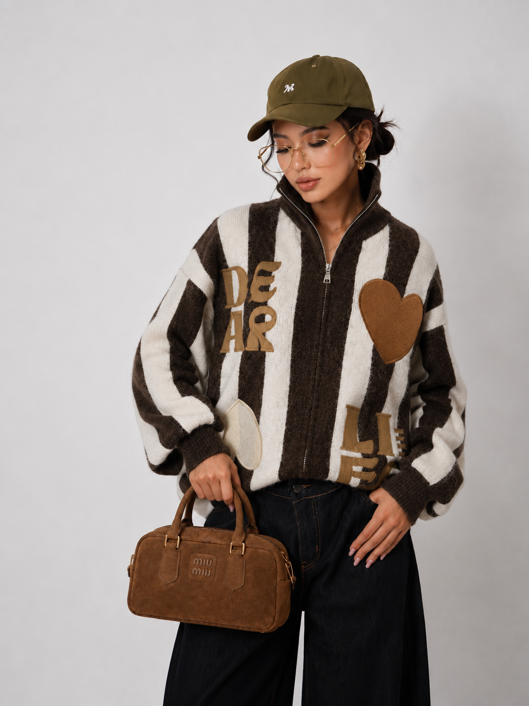 Oversize Sweatshirt mit halbem Rollkragen