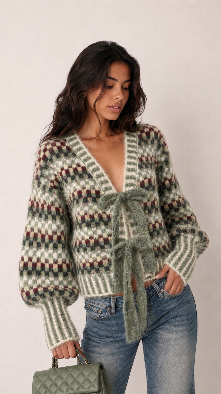 Lässiger Cardigan mit Bindegürtel