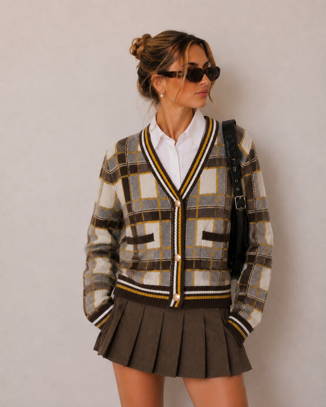 Schlichter V‑Neck Cardigan