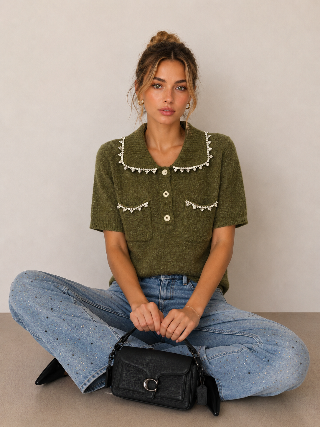 Polo-Pullover mit Taschen
