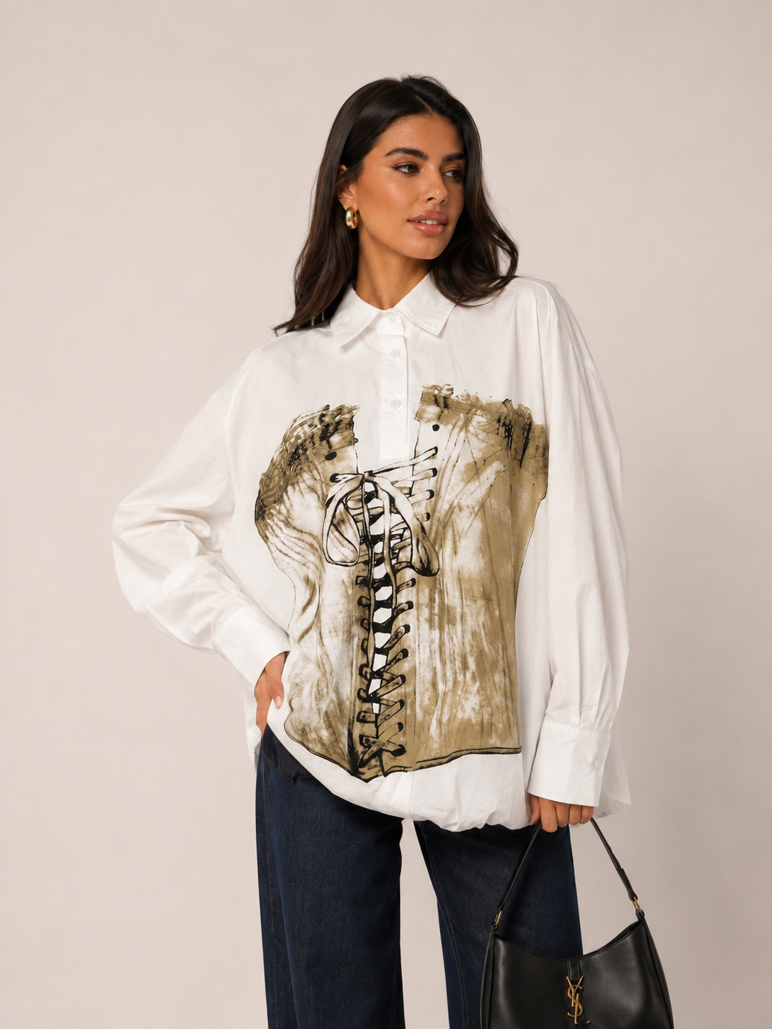 Oversized Hemd mit Print