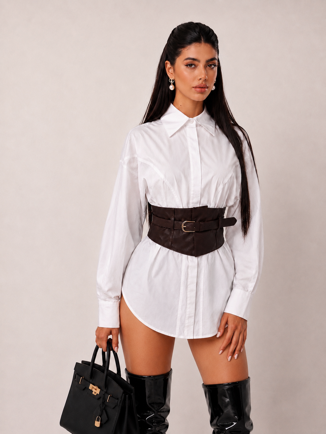 Verlängertes Oversize-Hemd
