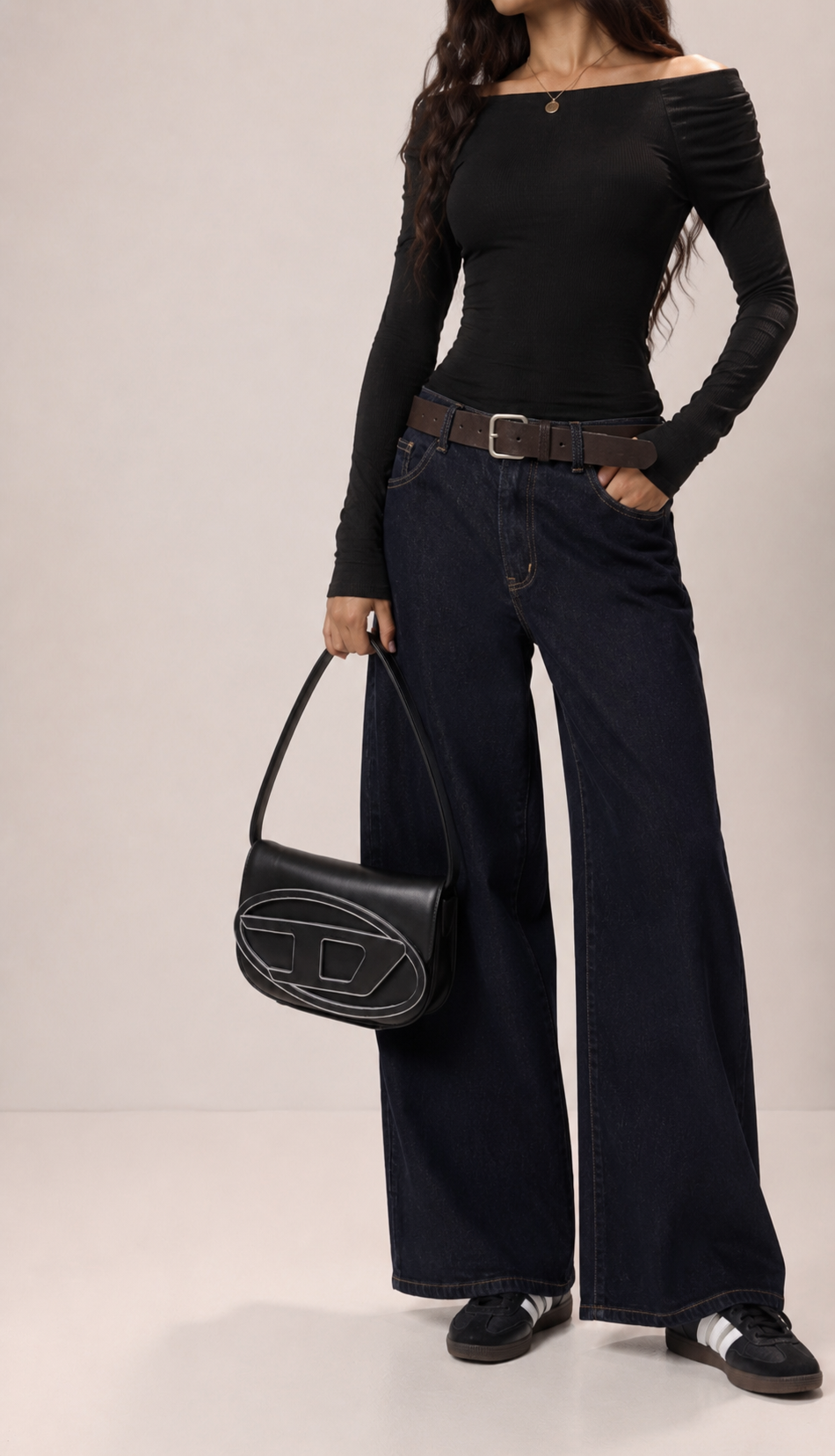 Jeans mit weitem Bein