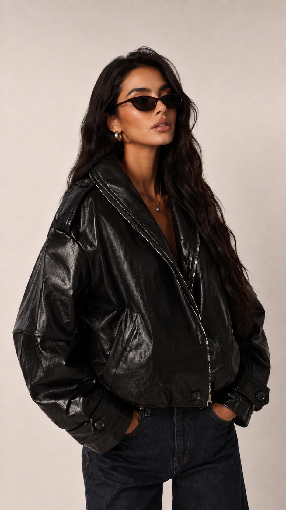 Oversize-Jacke mit Klappen