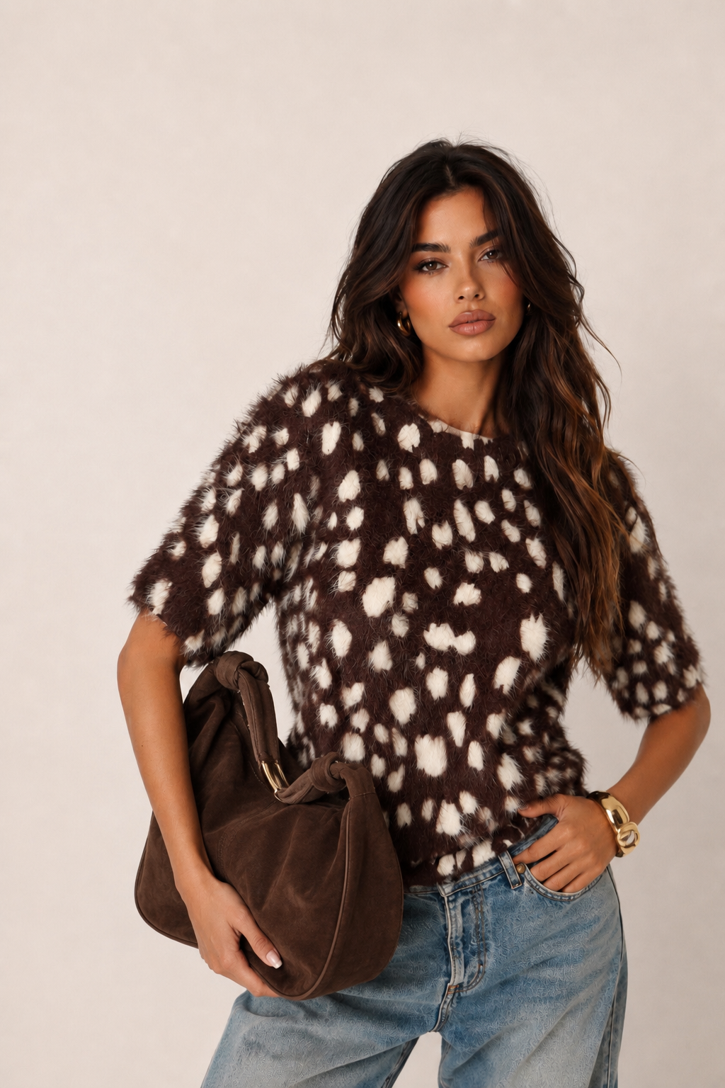 Regular gerader Pullover