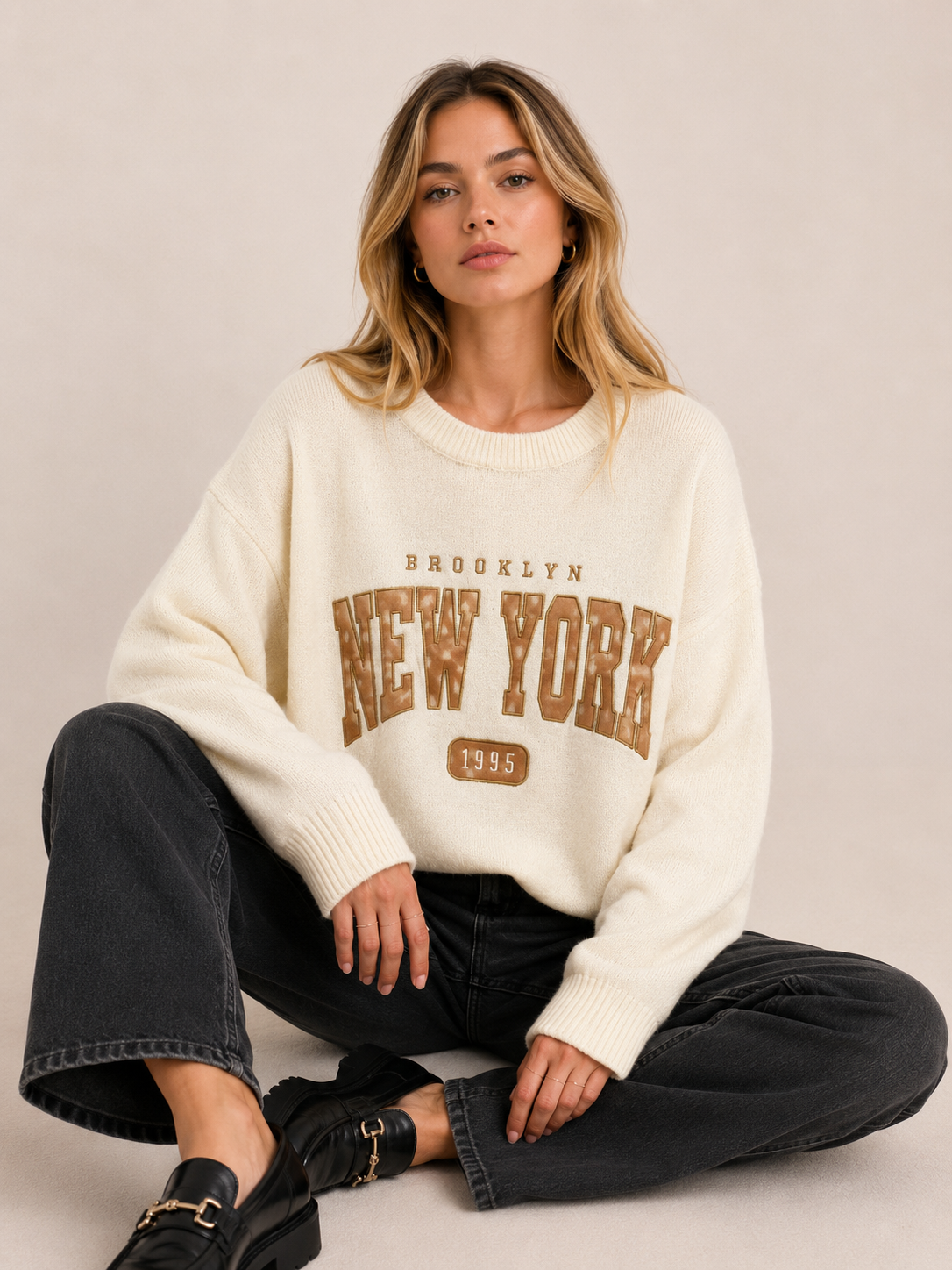 Oversize Pullover mit Rundhalsausschnitt