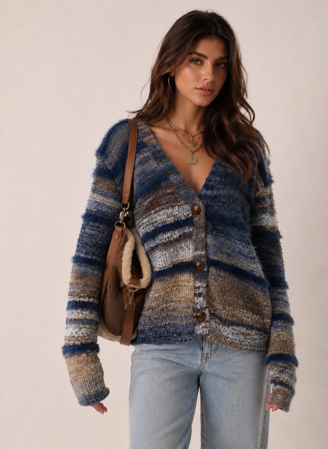 Cardigan mit V‑Ausschnitt