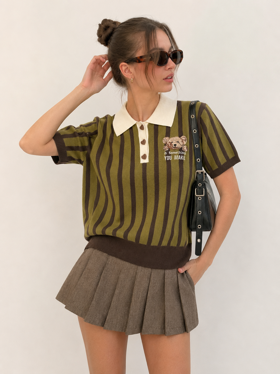 Kurzer Polo-Pullover
