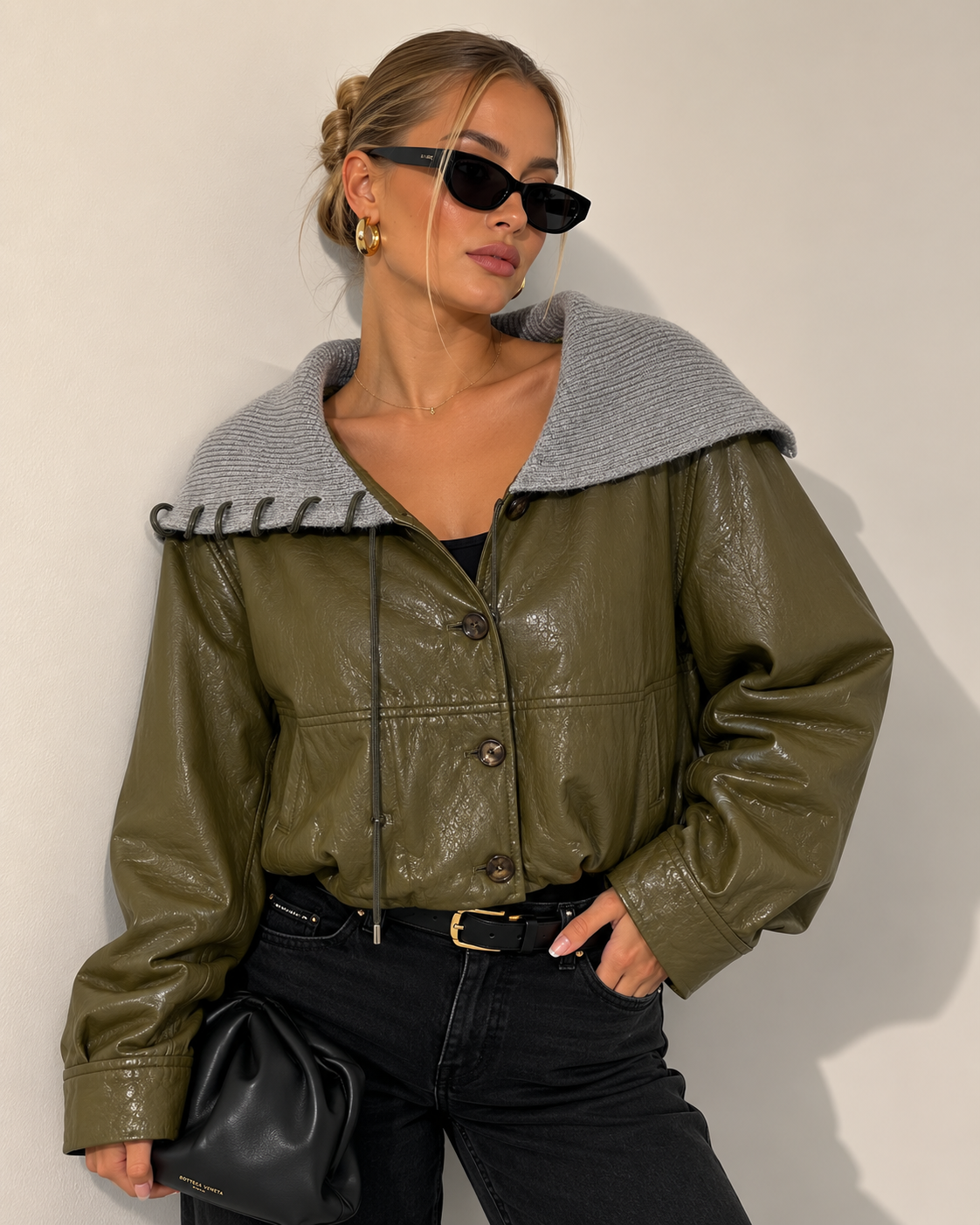 Lockere Jacke mit Kragen