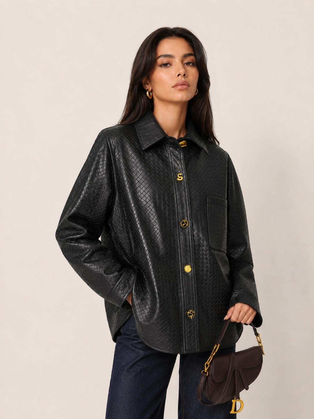 Hemdjacke mit Prägung