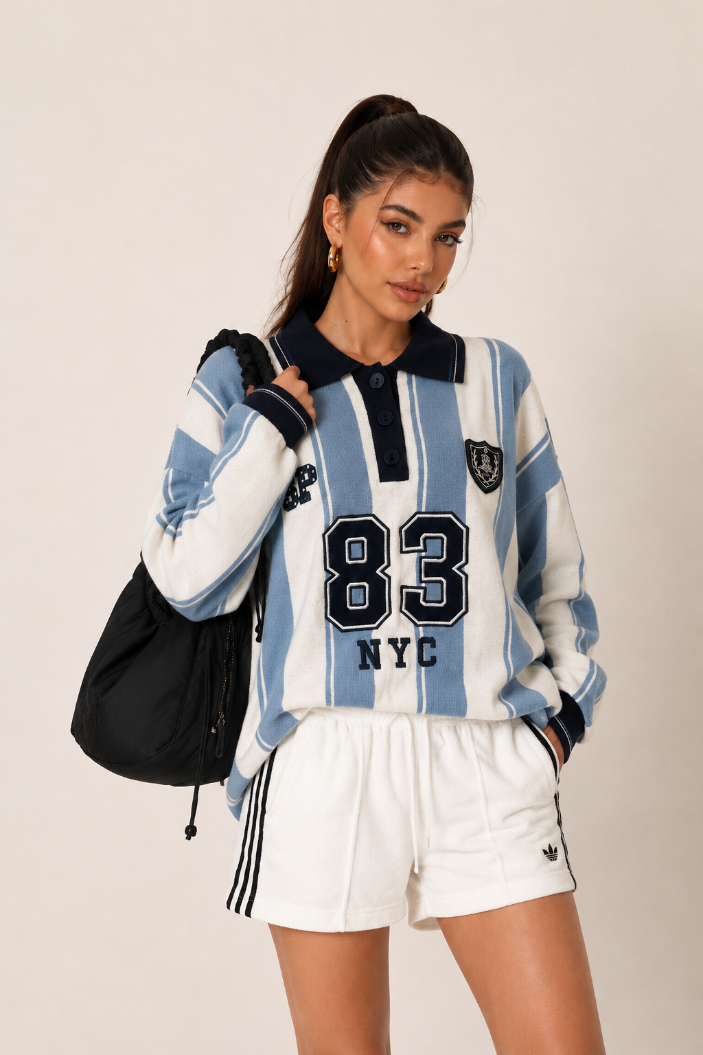 Oversize‑Pullover mit Polokragen