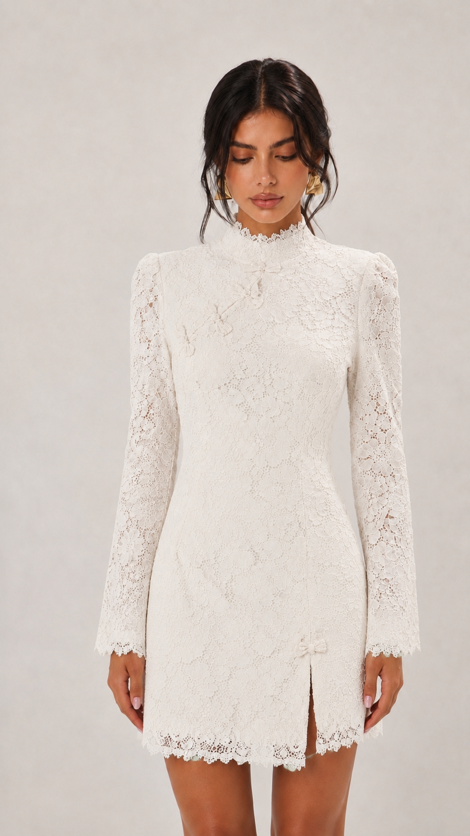 Spitzen Bleistiftkleid in Mini-Länge