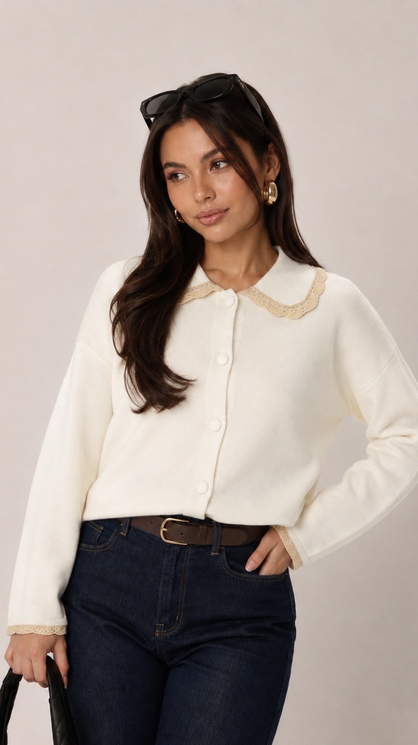Cardigan mit Bebe-Kragen