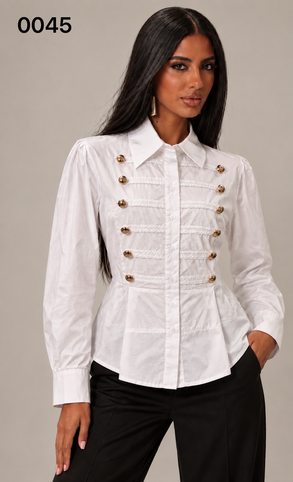 Taillierte Bluse mit Schößchen