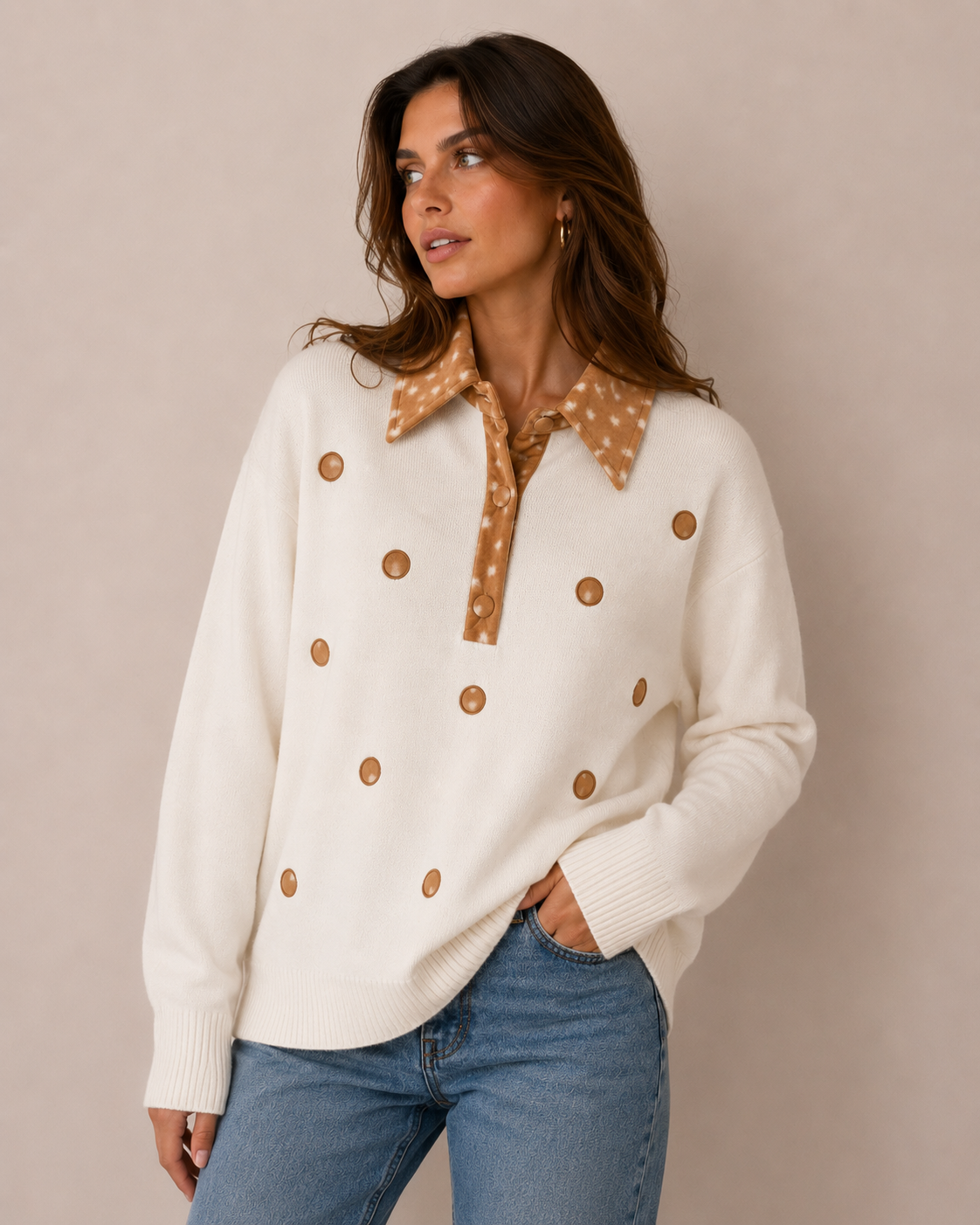 Polo-Pullover in klassischem Schnitt