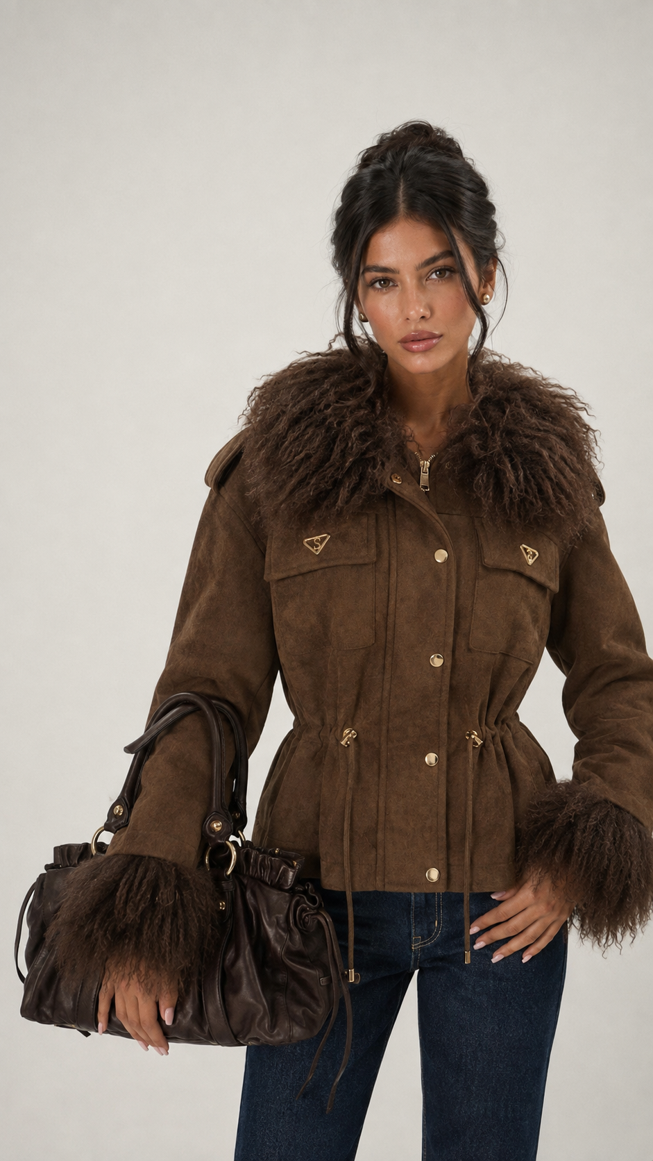 Taillierter Blazer mit Kragen
