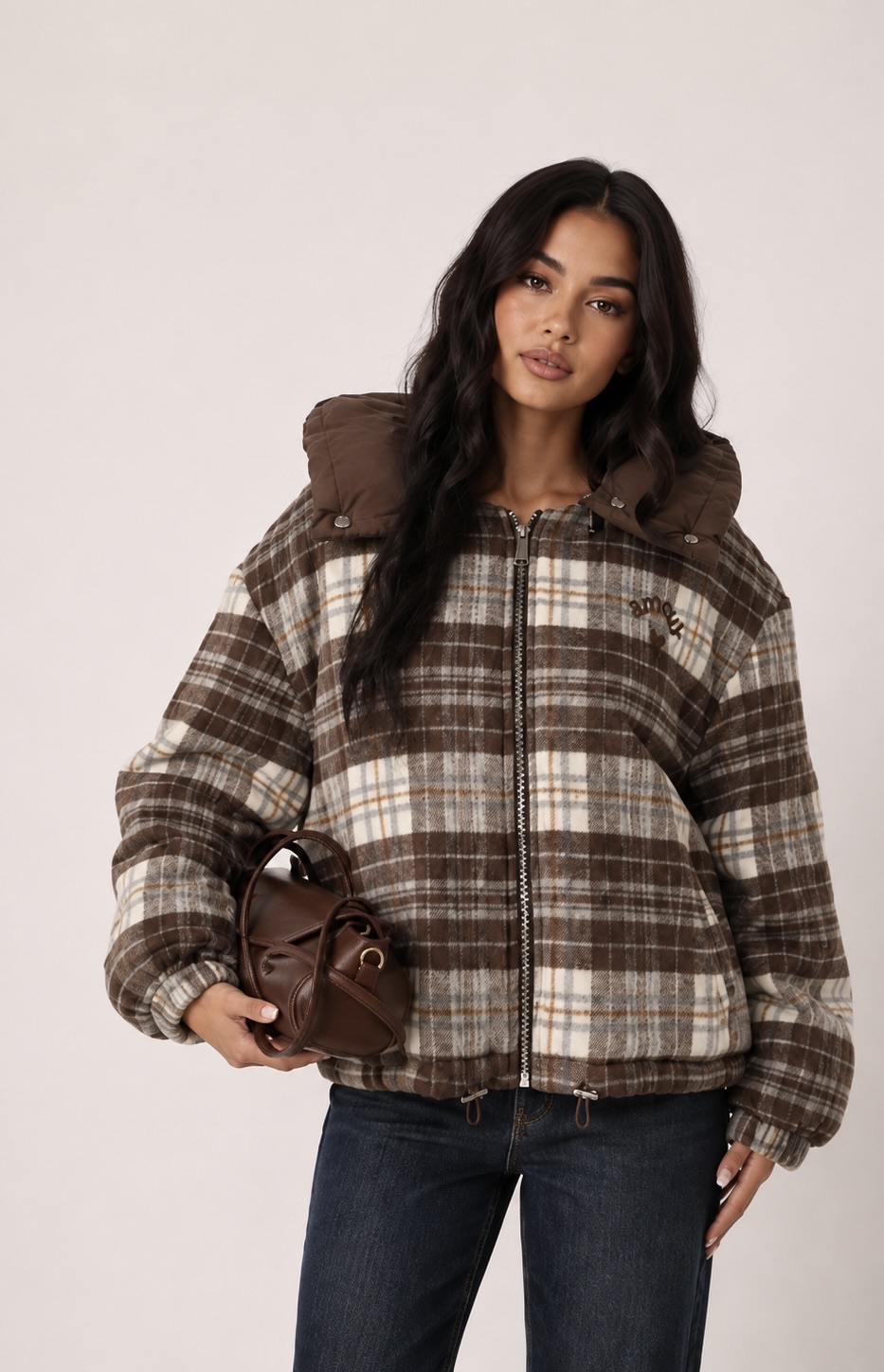 Oversize Jacke mit Kapuze