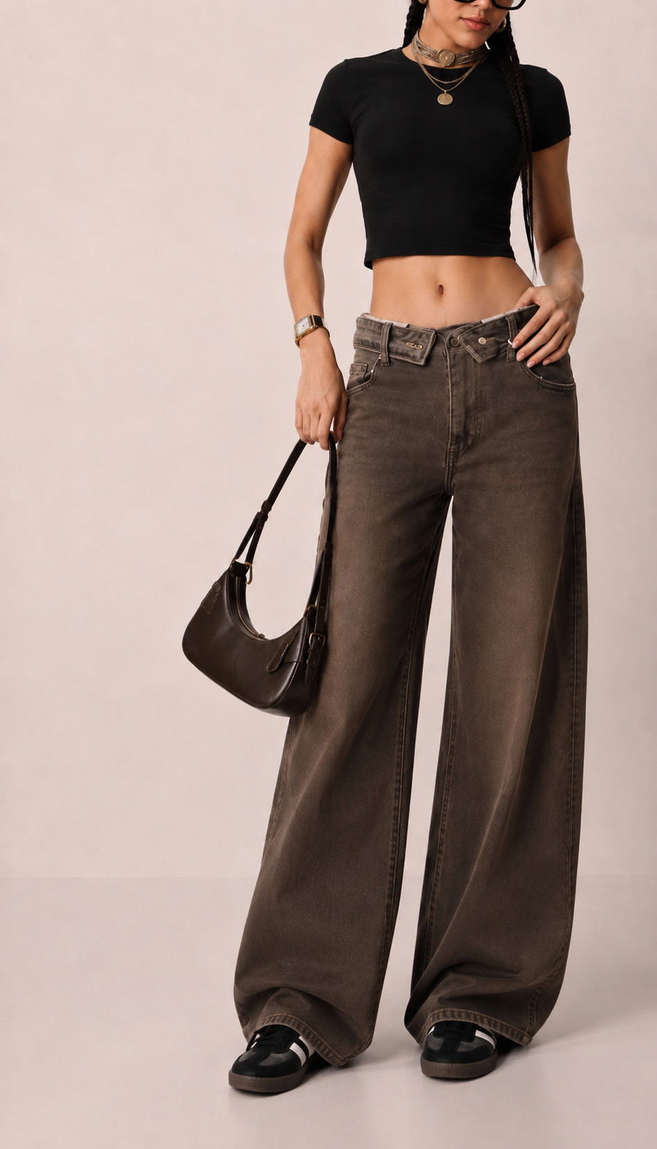 Denim-Hose im Wide-Leg-Schnitt