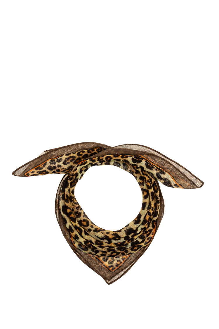 Wollschal mit Leopardenmuster