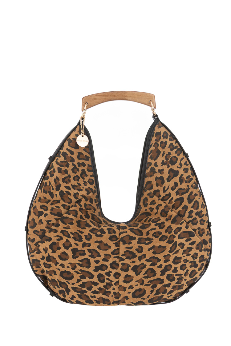 Hobo-Tasche mit Leopardenmuster