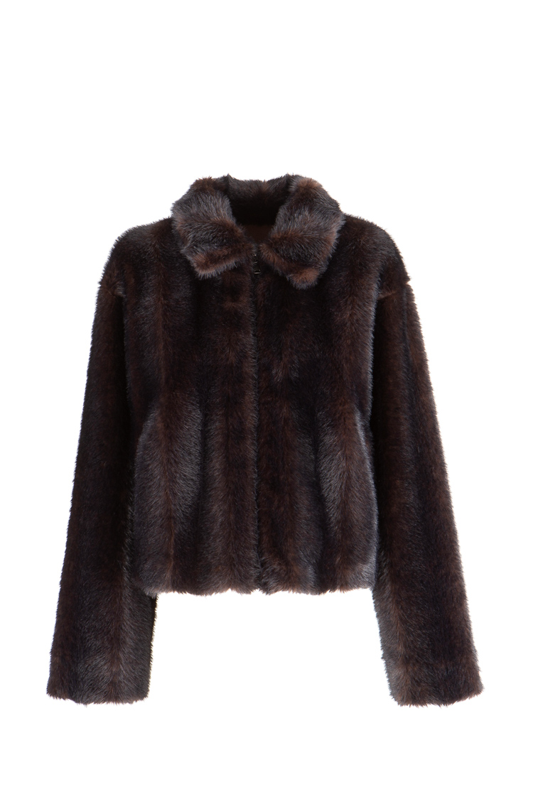 Kurze Jacke mit Hemdkragen