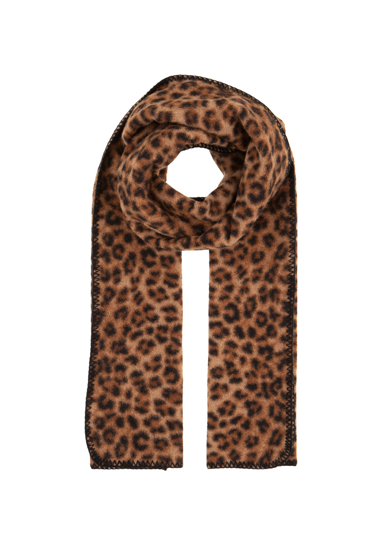 Plüsch-Schal mit Animal-Print