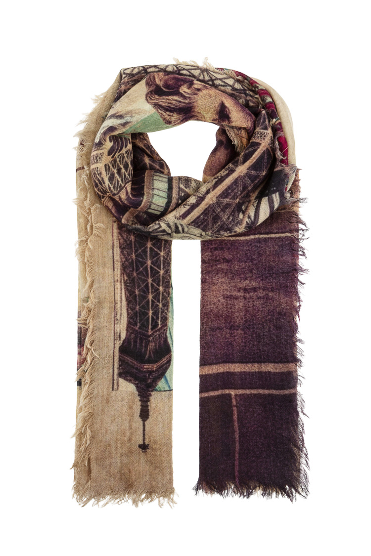 Oversize-Schal mit Fransen
