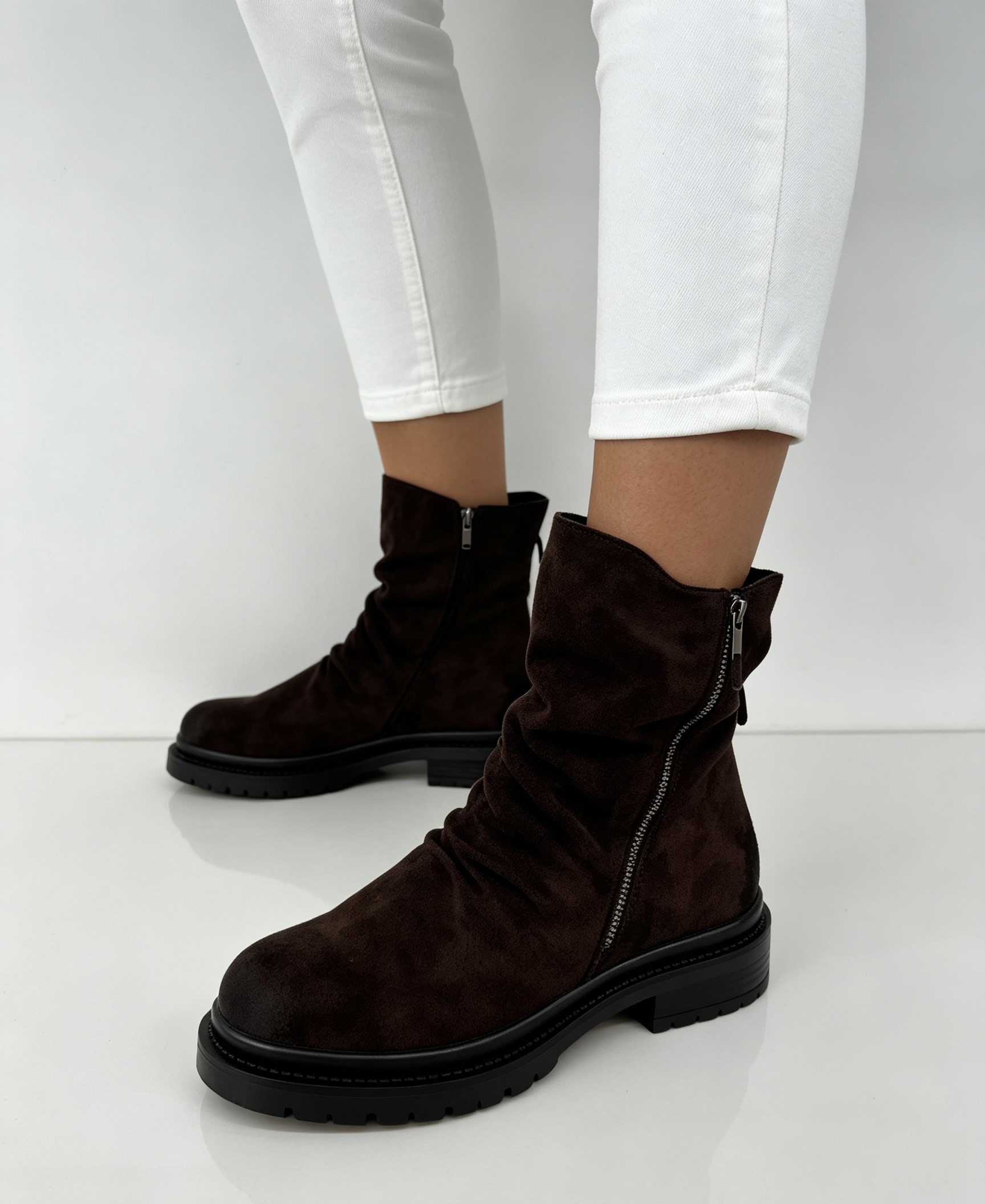 Ankle-Boots mit markanter Profilsohle