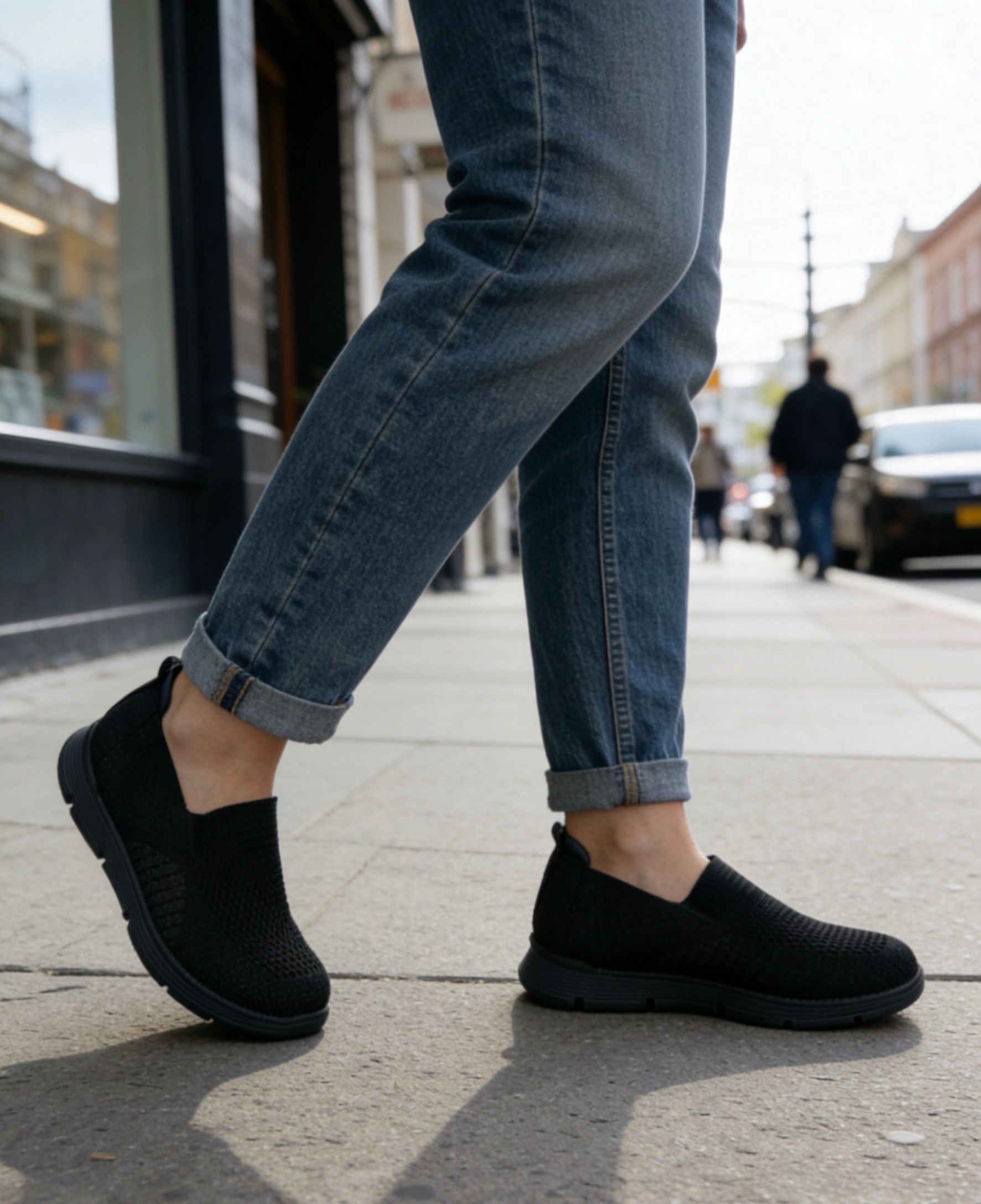 Slip‑On Sneakers aus Strick