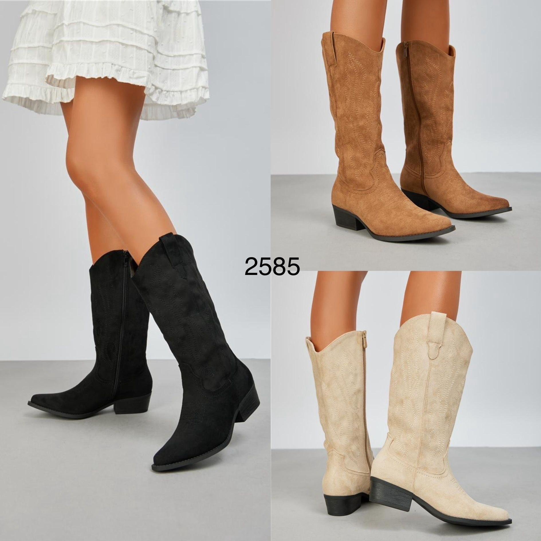 Cowboy-Stiefel mit Stickerei