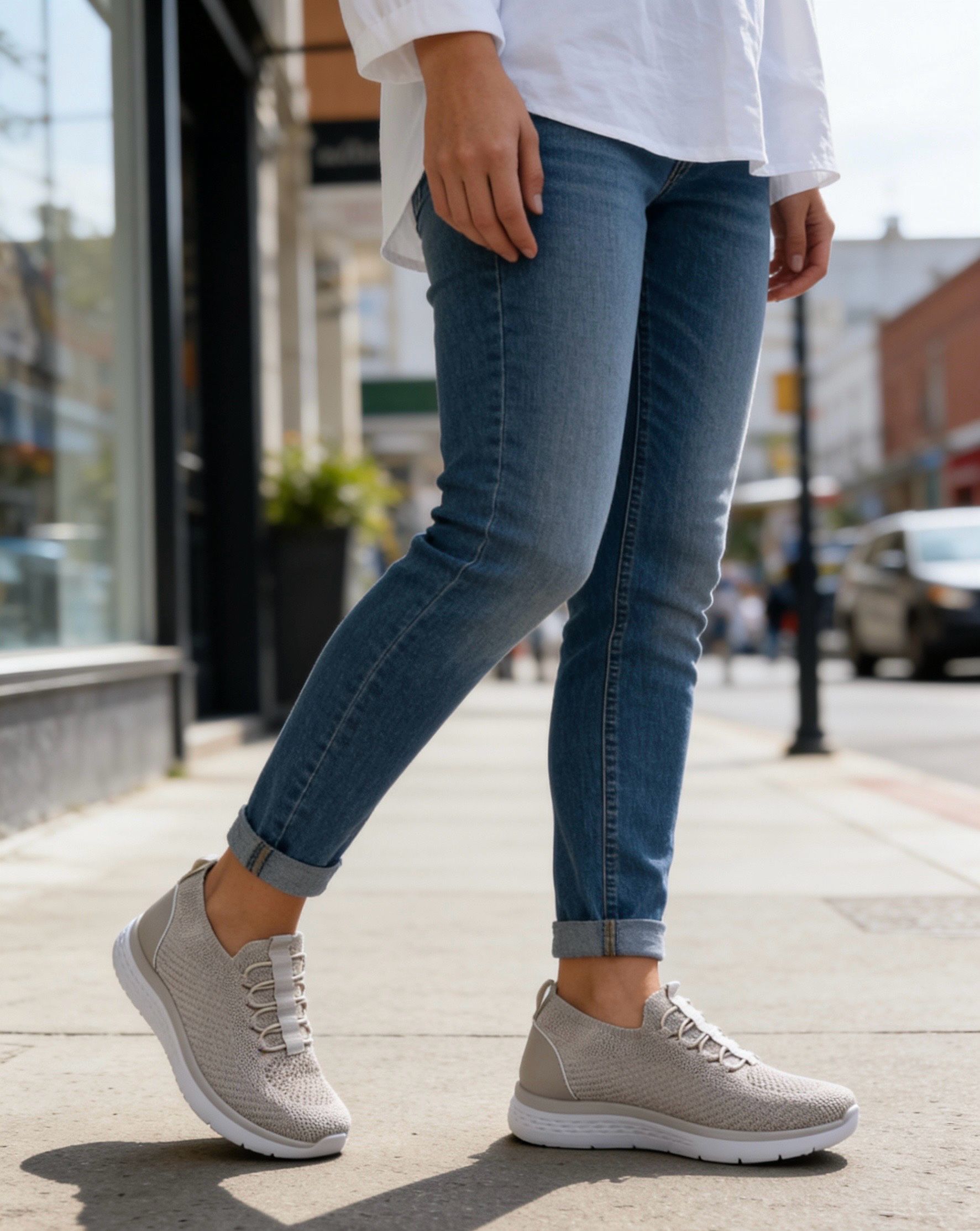 Stretch-Strick Sneaker