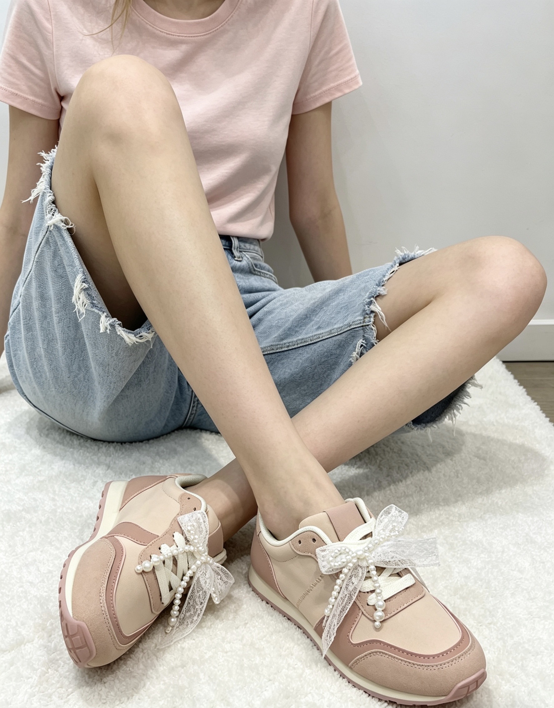 Sneaker mit Schleifen-Detail