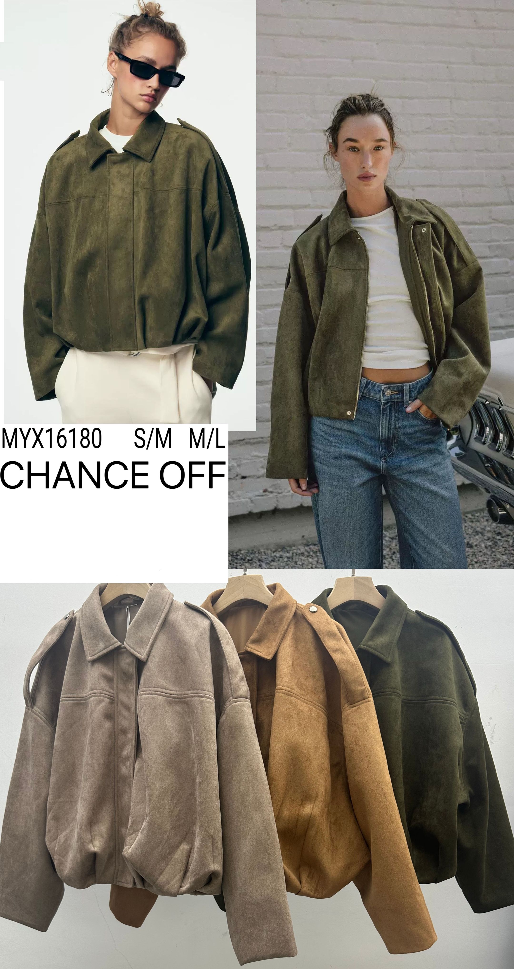 Oversize-Jacke mit Kragen