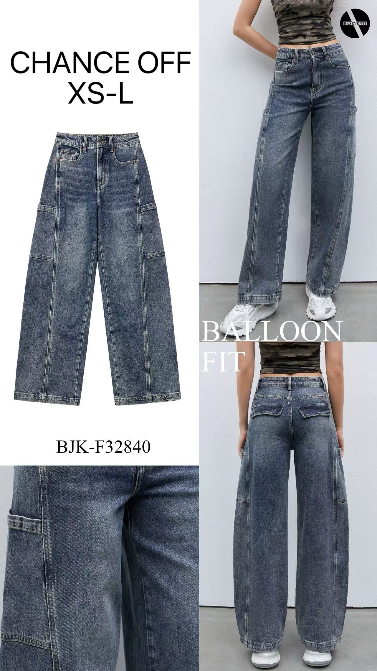 Balloon-Fit Hose mit Taschen