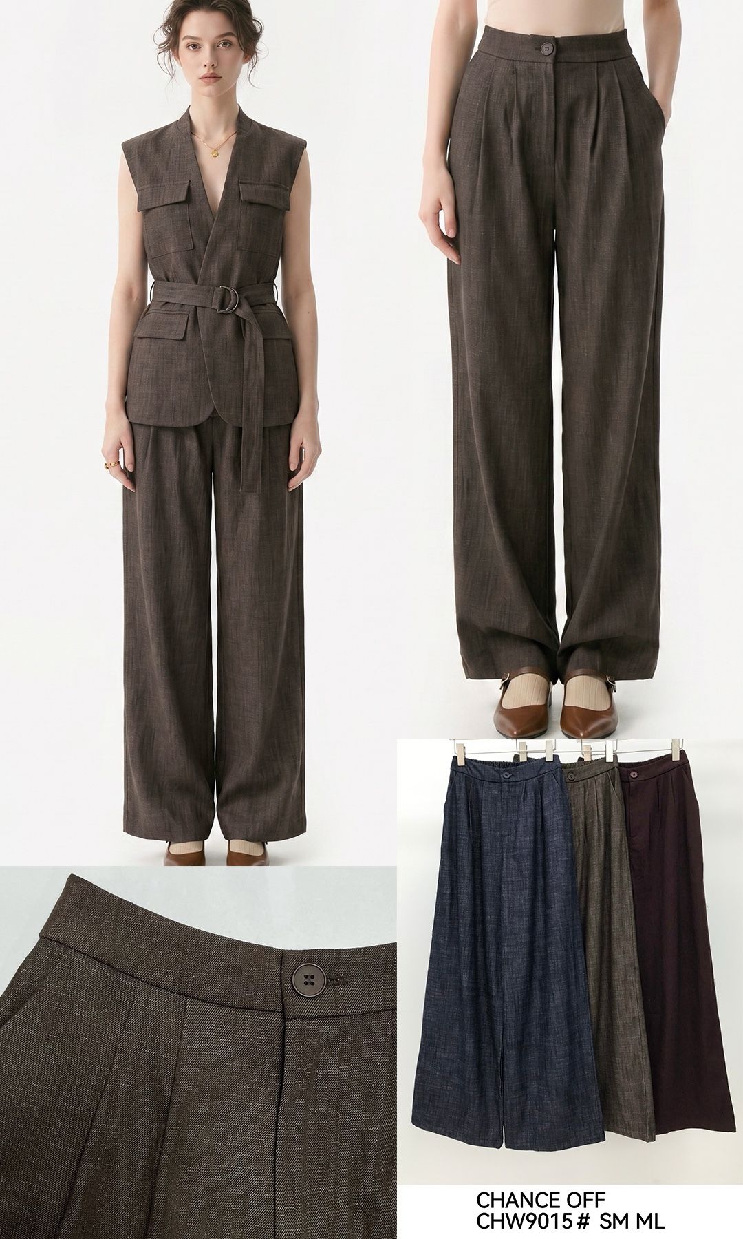 Hochtaillierte Wide‑Leg‑Hose