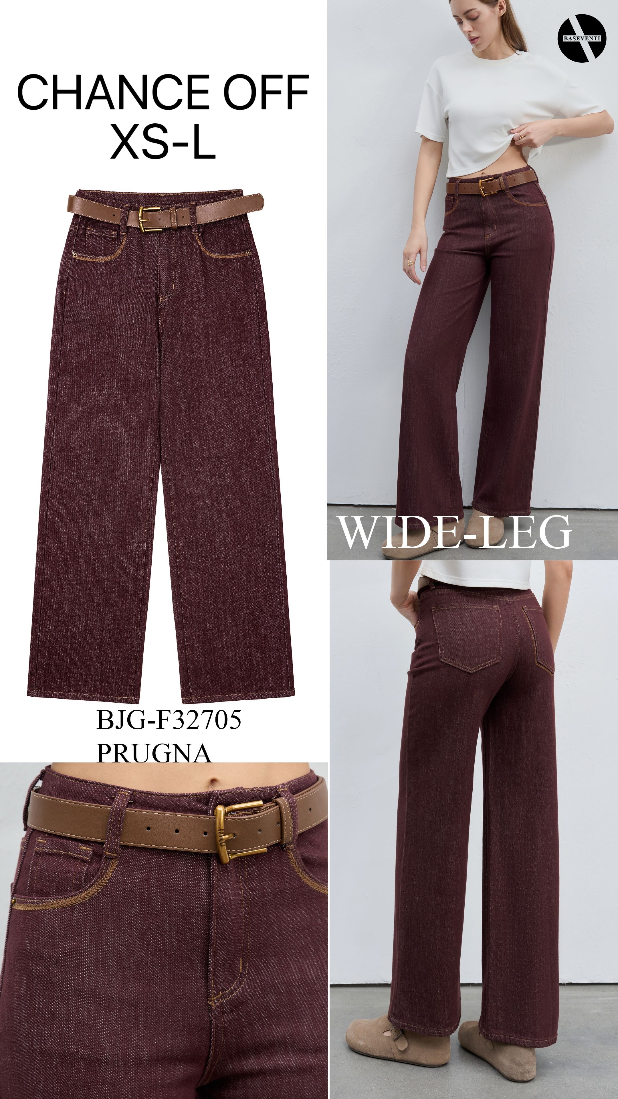 Weite Jeans mit hoher Taille