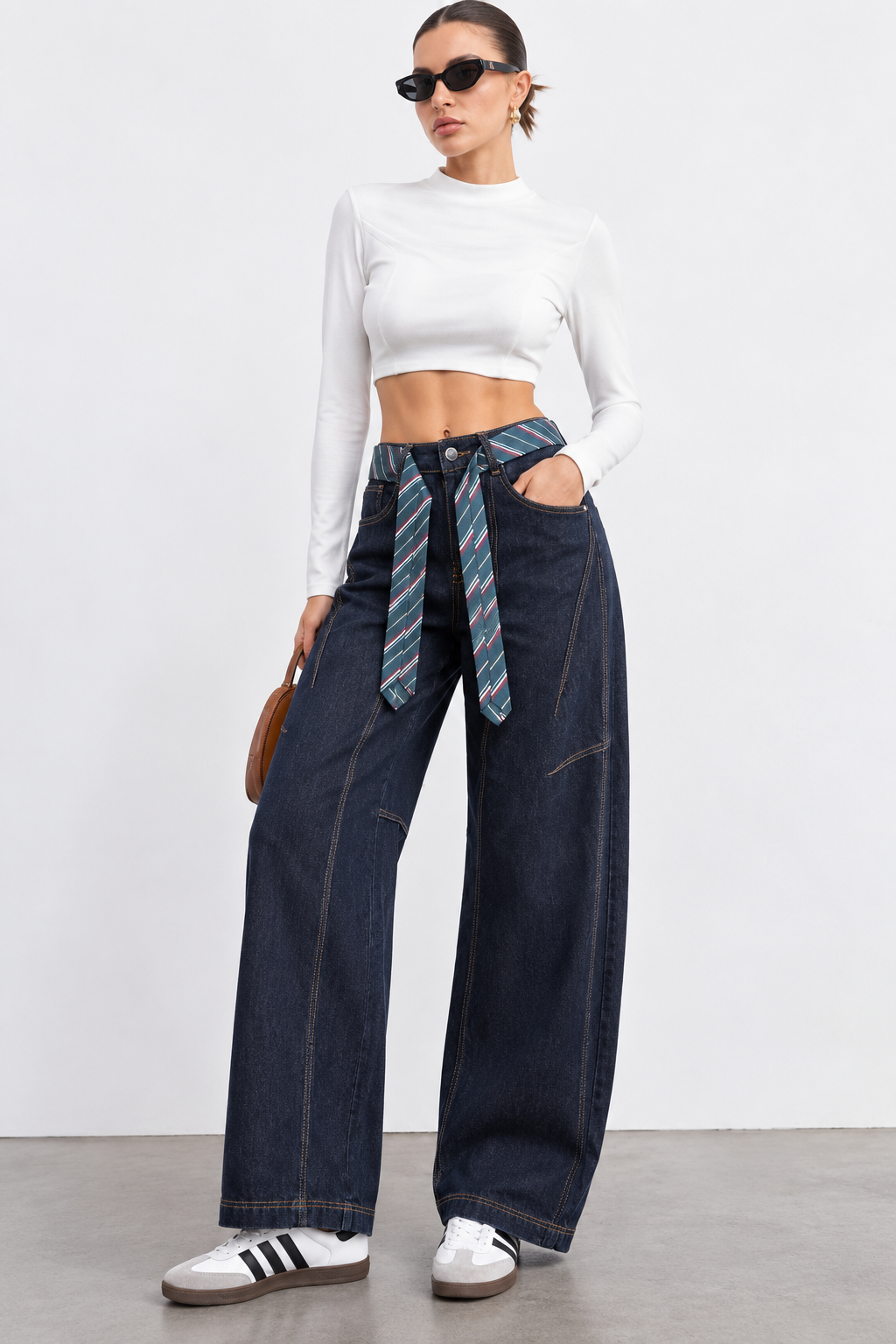 Weite High-Rise-Hose