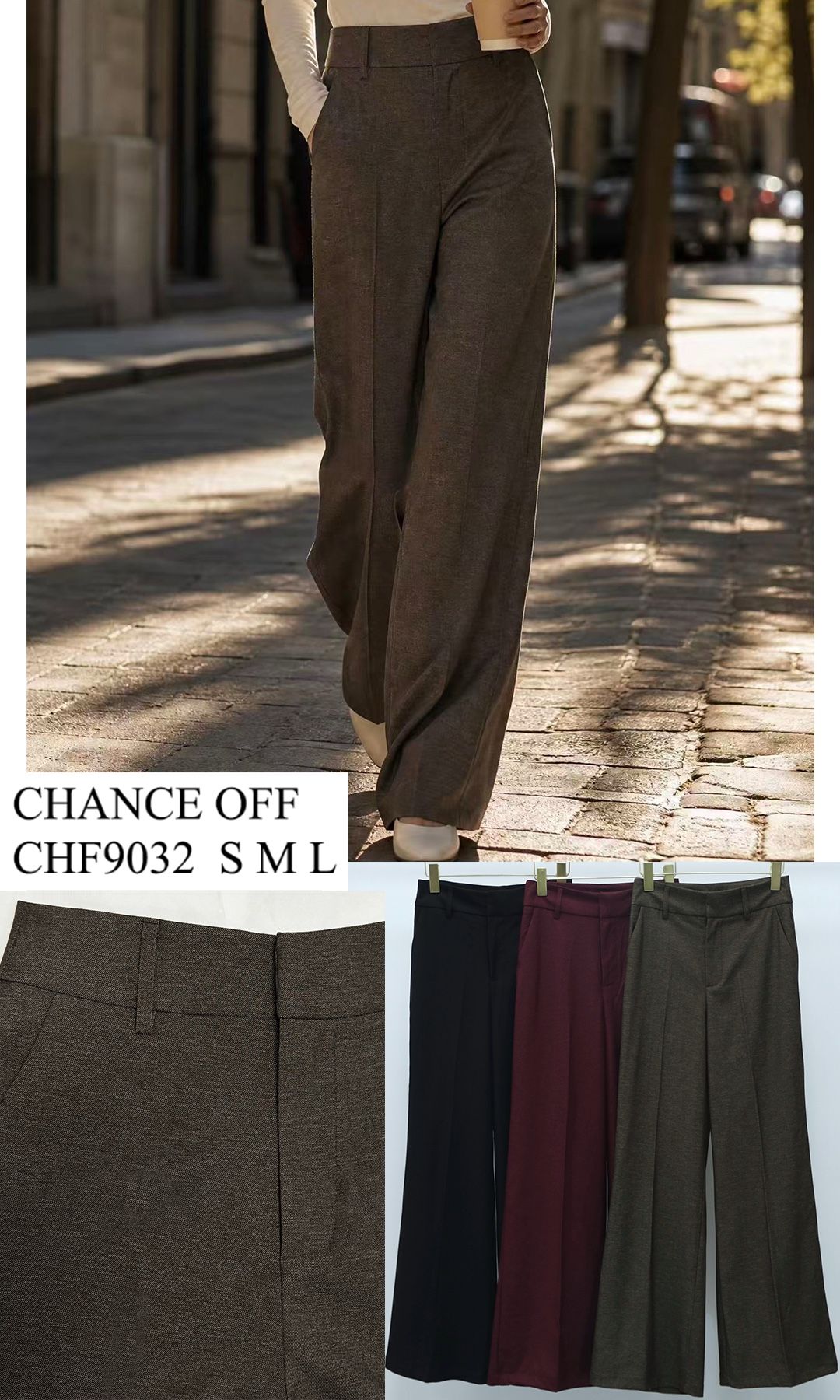 Wide‑Leg Hose mit hohem Bund