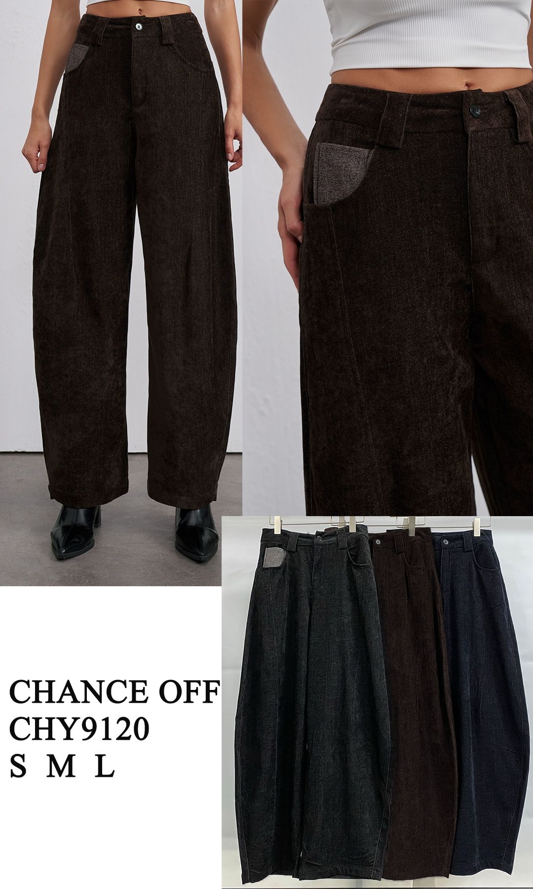 High‑Waist Wide‑Leg Hose