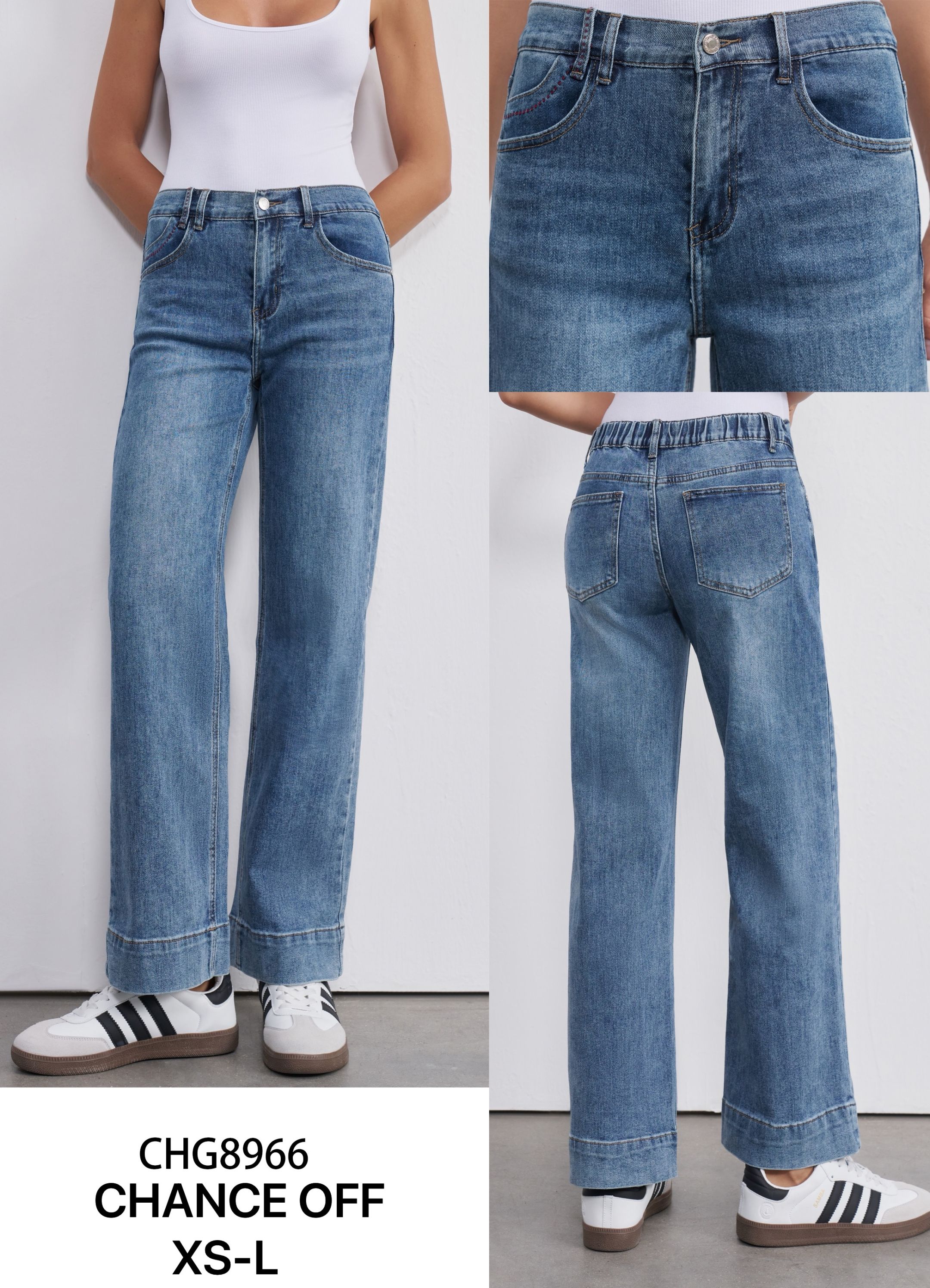Straight Hose mit hoher Taille