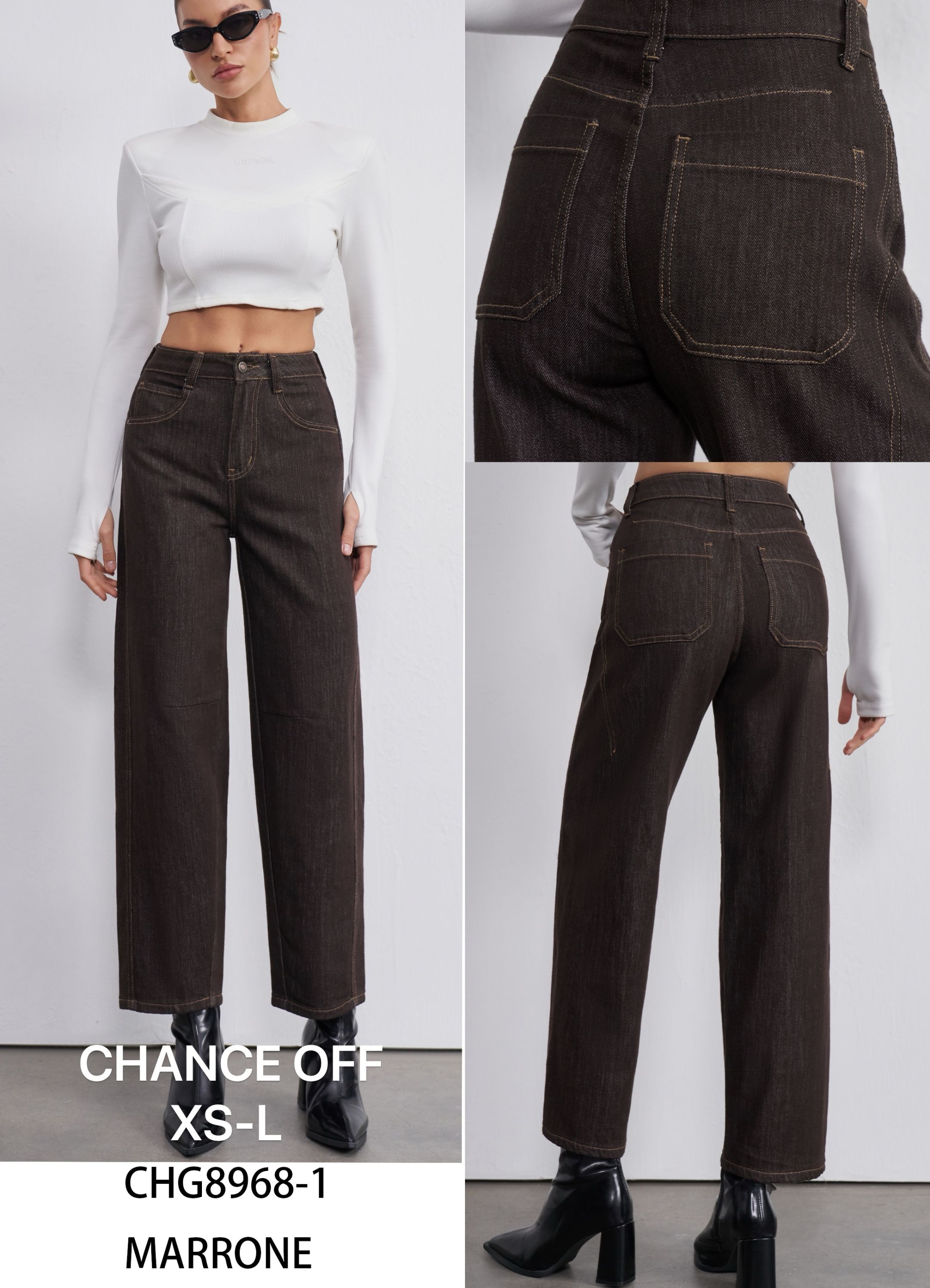 Wide‑Leg Hose mit hoher Taille
