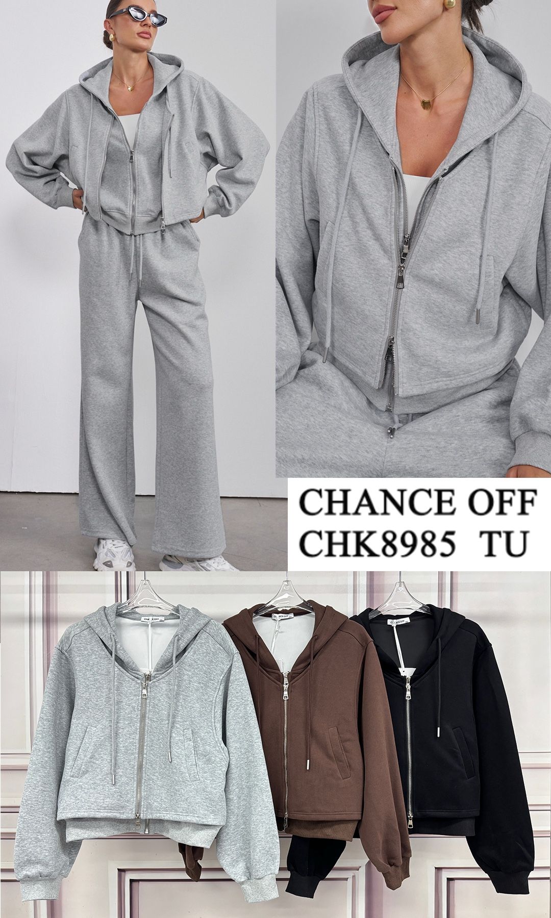 Kapuzensweatshirt mit Reißverschluss