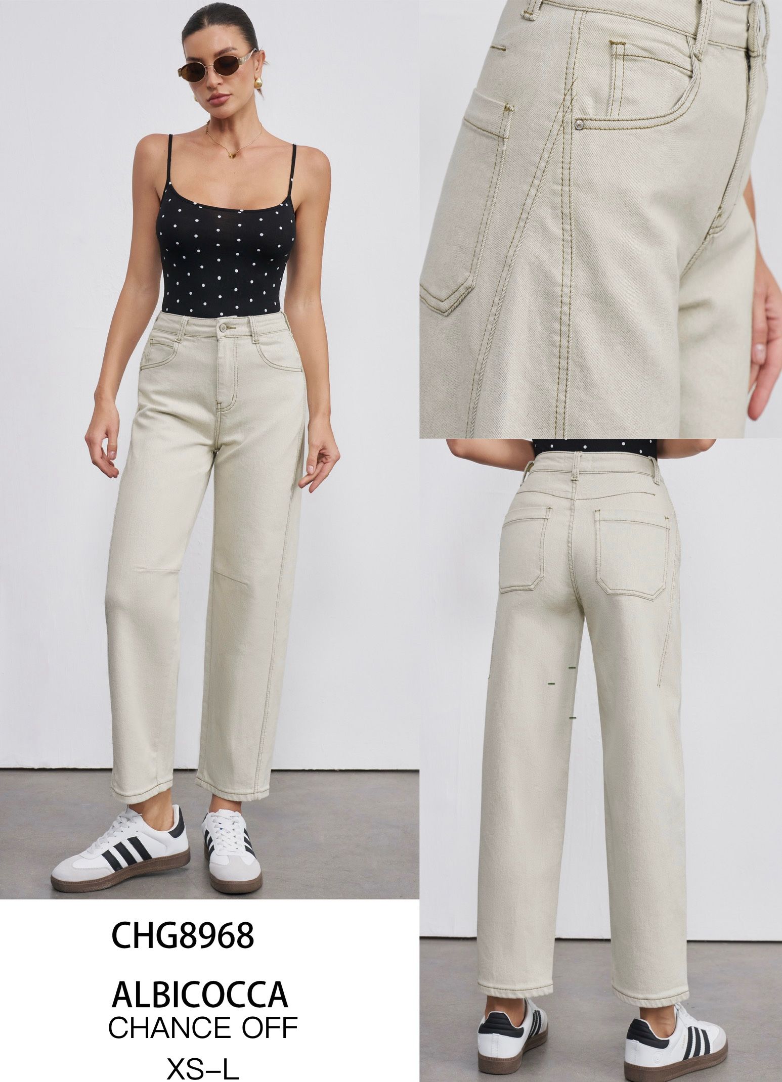 Gerade Hosen mit hoher Taille