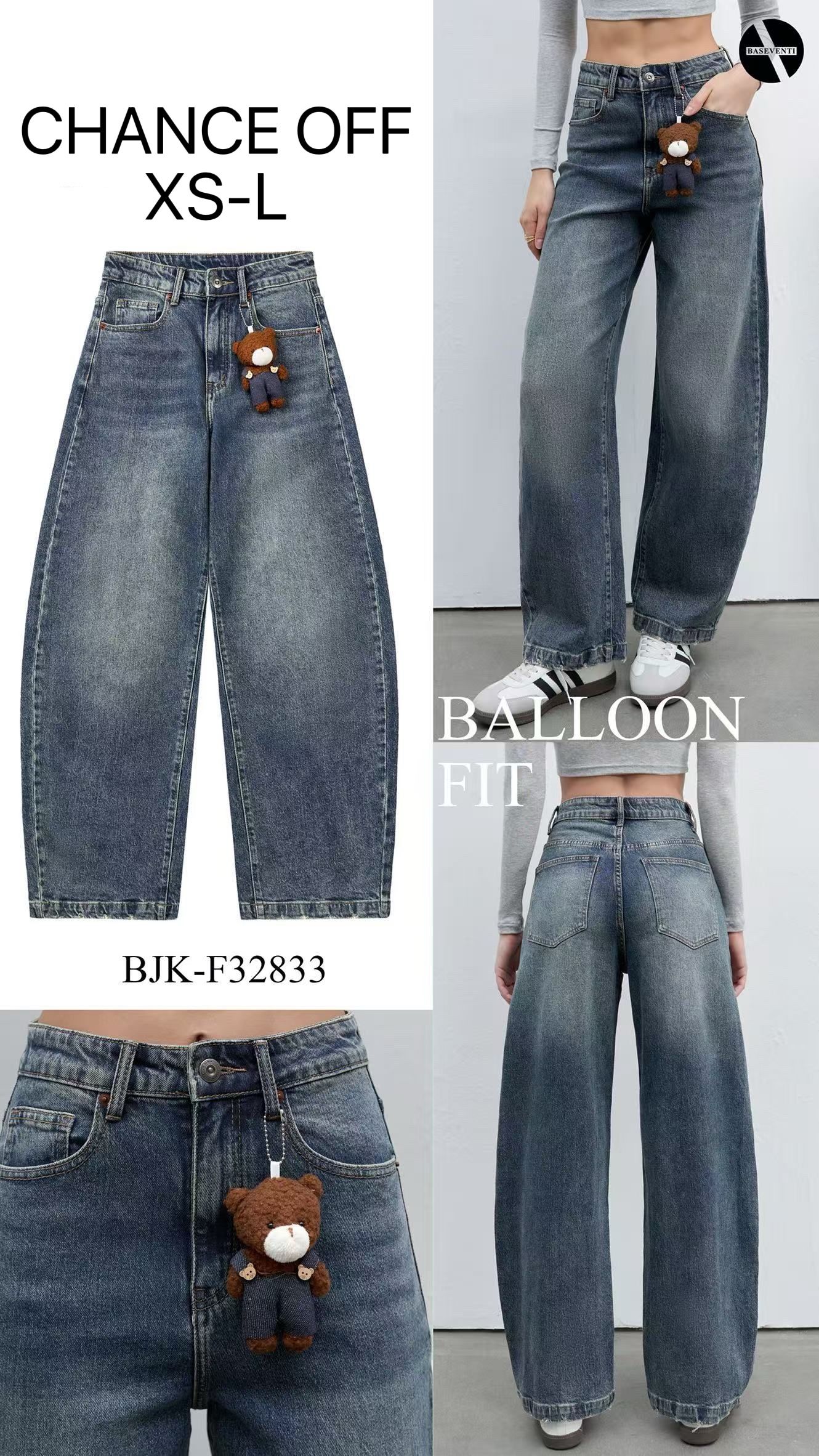 Balloon Fit Hose mit Hohem Bund