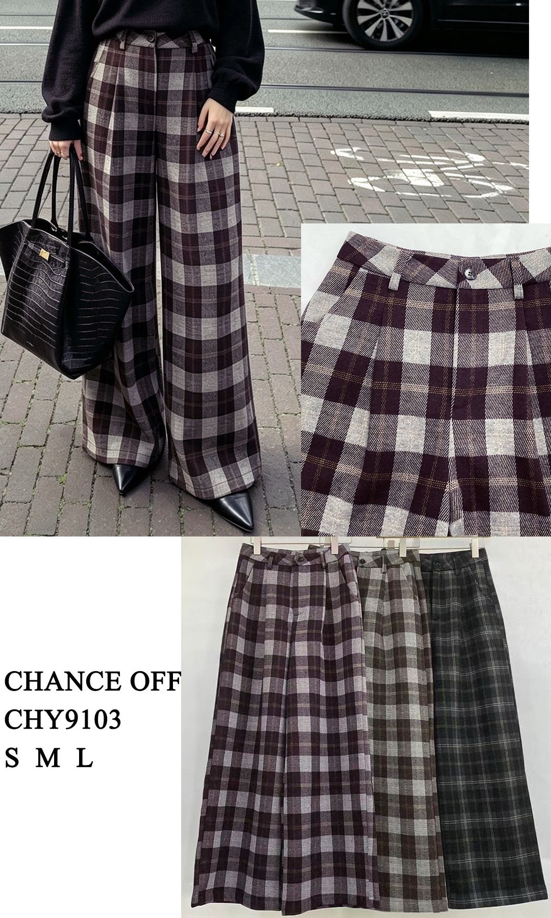 Wide-Leg-Hose mit Falten