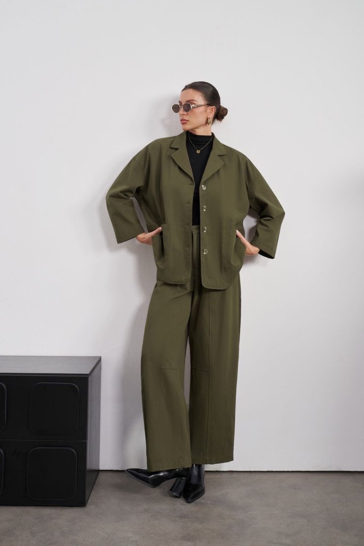 Oversized-Jacke mit Klappen